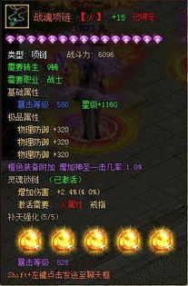 战士装备鉴定的属性游戏攻略